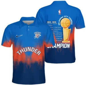 Oklahoma City Thunder Polo Shirt NBA 2025 For Fan Oklahoma City Thunder HVN1078DER061925POS