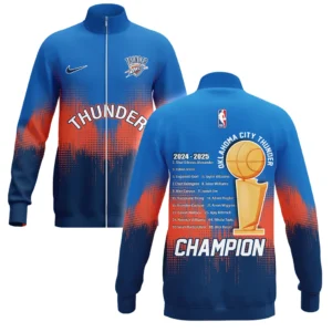 Oklahoma City Thunder Stand Collar Jacket NBA 2025 For Fan Oklahoma City Thunder HVN1078DER061925SCJ