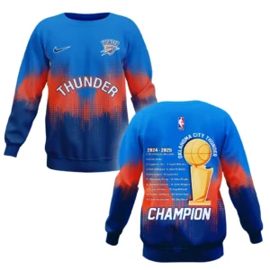 Oklahoma City Thunder Sweatshirt NBA 2025 For Fan Oklahoma City Thunder HVN1078DER061925SW