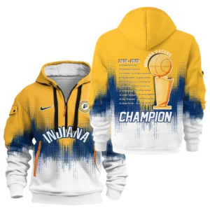 Indiana Pacers Hoodie Half Zipper NBA 2025 For Fan Indiana Pacers HVN1078PER061925HODZ