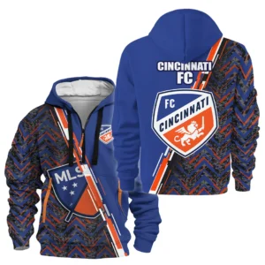 Cincinnati FC Hoodie Half Zipper MLS 2025 For Fan Cincinnati FC HVN1081CFC062125HODZ