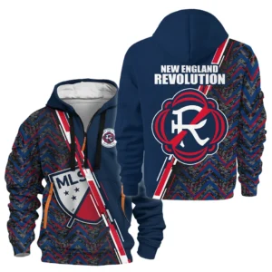 New England Revolution Hoodie Half Zipper MLS 2025 For Fan New England Revolution HVN1081NER062125HODZ