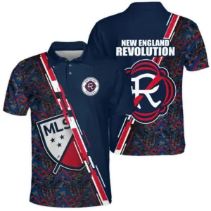 New England Revolution Polo Shirt MLS 2025 For Fan New England Revolution HVN1081NER062125POS