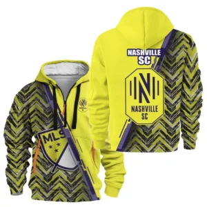 Nashville SC Hoodie Half Zipper MLS 2025 For Fan Nashville SC HVN1081NSC062125HODZ