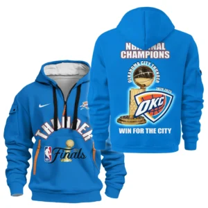 Oklahoma City Thunder Hoodie Half Zipper NBA 2025 For Fan Oklahoma City Thunder HVN1084OKC062325HODZ