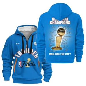 Oklahoma City Thunder Hoodie Half Zipper NBA 2025 For Fan Oklahoma City Thunder HVN1085OKC062325HODZ