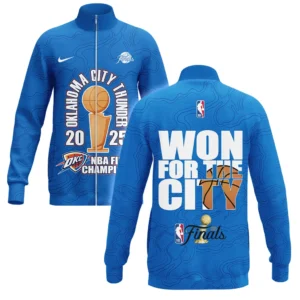 Oklahoma City Thunder Stand Collar Jacket NBA 2025 For Fan Oklahoma City Thunder HVN1089OKC062425SCJ