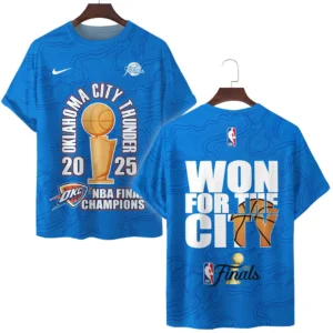 Oklahoma City Thunder T-Shirt NBA 2025 For Fan Oklahoma City Thunder HVN1089OKC062425TS3D