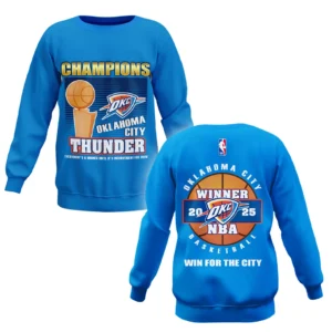 Oklahoma City Thunder Sweatshirt NBA 2025 For Fan Oklahoma City Thunder HVN1092OKC062425SW