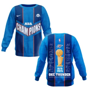 Oklahoma City Thunder Sweatshirt NBA 2025 For Fan Oklahoma City Thunder HVN1093OKC062425SW