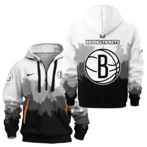 Brooklyn Nets Hoodie Half Zipper NBA 2025 For Fan Brooklyn Nets HVN1094BN062625HODZ