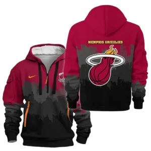 Miami Heat Hoodie Half Zipper NBA 2025 For Fan Miami Heat HVN1094MH062625HODZ