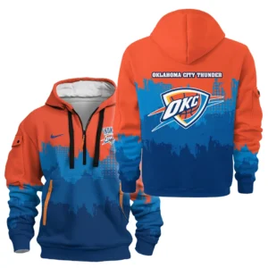 Oklahoma City Thunder Hoodie Half Zipper NBA 2025 For Fan Oklahoma City Thunder HVN1094OCT062625HODZ