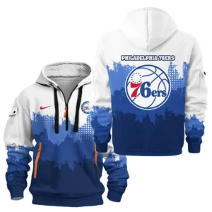 Philadelphia 76ers Hoodie Half Zipper NBA 2025 For Fan Philadelphia 76ers HVN1094PH062625HODZ