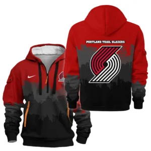 Portland Trail Blazers Hoodie Half Zipper NBA 2025 For Fan Portland Trail Blazers HVN1094PTB062625HODZ