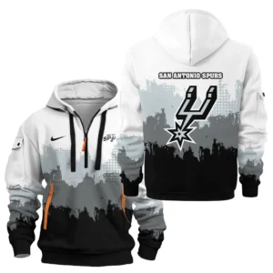 San Antonio Spurs Hoodie Half Zipper NBA 2025 For Fan San Antonio Spurs HVN1094SAS062625HODZ