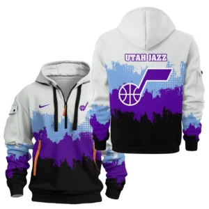 Utah Jazz Hoodie Half Zipper NBA 2025 For Fan Utah Jazz HVN1094UJ062625HODZ