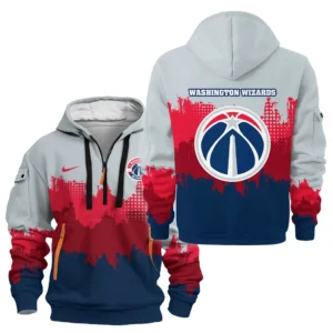 Washington Wizards Hoodie Half Zipper NBA 2025 For Fan Washington Wizards HVN1094WW062625HODZ