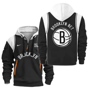 Brooklyn Nets Hoodie Half Zipper NBA 2025 For Fan Brooklyn Nets HVN1095BN062725HODZ