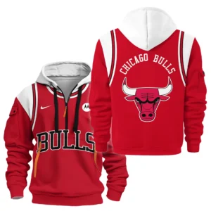 Chicago Bulls Hoodie Half Zipper NBA 2025 For Fan Chicago Bulls HVN1095CB062725HODZ