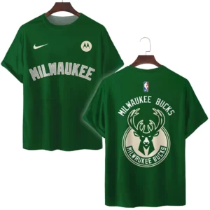 Milwaukee Bucks T-Shirt NBA 2025 For Fan Milwaukee Bucks HVN1095MB062725TS3D