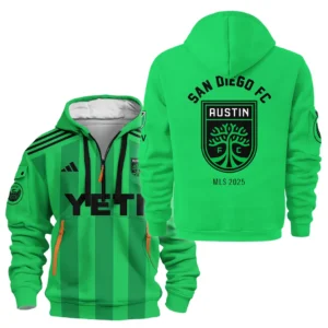 Austin FC Hoodie Half Zipper MLS 2025 For Fan Austin FC HVN1096AFC062825HODZ