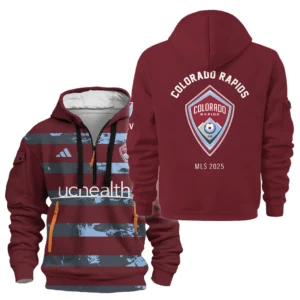 Colorado Rapids Hoodie Half Zipper MLS 2025 For Fan Colorado Rapids HVN1096CR062825HODZ