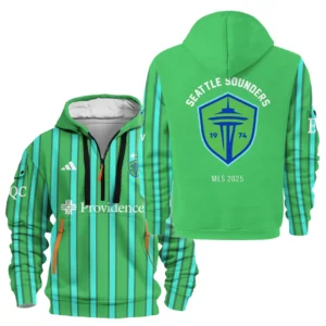 Seattle Sounders Hoodie Half Zipper MLS 2025 For Fan Seattle Sounders HVN1096SS062825HODZ