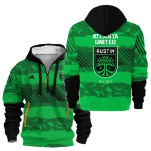 Austin FC Hoodie Half Zipper MLS 2025 For Fan Austin FC HVN1097AFC062825HODZ