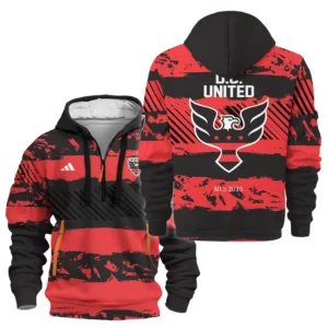 DC United Hoodie Half Zipper MLS 2025 For Fan DC United HVN1097DCU062825HODZ