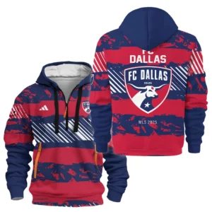 FC Dallas Hoodie Half Zipper MLS 2025 For Fan FC Dallas HVN1097FCD062825HODZ