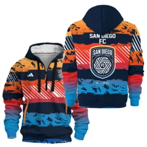 San Diego FC Hoodie Half Zipper MLS 2025 For Fan San Diego FC HVN1097SDFC062825HODZ