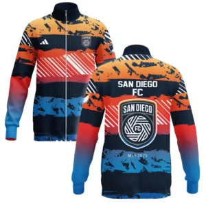San Diego FC Stand Collar Jacket MLS 2025 For Fan San Diego FC HVN1097SDFC062825SCJ