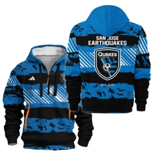 San Jose Earthquakes Hoodie Half Zipper MLS 2025 For Fan San Jose Earthquakes HVN1097SJE062825HODZ