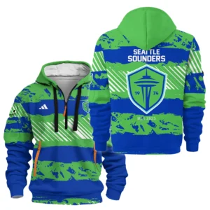 Seattle Sounders Hoodie Half Zipper MLS 2025 For Fan Seattle Sounders HVN1097SS062825HODZ