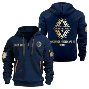 Vancouver Whitecaps MLS Hoodie Half Zip, All Over Print Hoodie For Vancouver Whitecaps Fan MLS03061125778 - Navy
