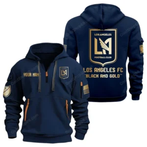 Los Angeles MLS Hoodie Half Zip, All Over Print Hoodie For Los Angeles Fan MLS03061125782 - Navy