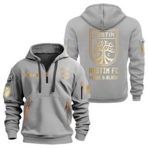 Austin MLS Hoodie Half Zip, All Over Print Hoodie For Austin Fan MLS03061125784 - Gray