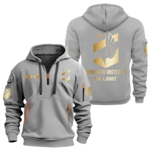 Minnesota United MLS Hoodie Half Zip, All Over Print Hoodie For Minnesota United Fan MLS03061125793 - Gray