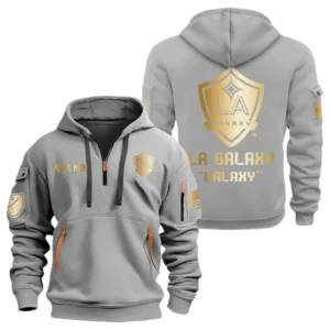 LA Galaxy MLS Hoodie Half Zip, All Over Print Hoodie For LA Galaxy Fan MLS03061125795 - Gray