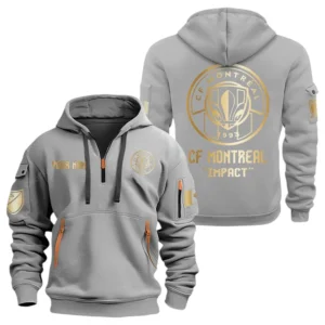 CF Montréal MLS Hoodie Half Zip, All Over Print Hoodie For CF Montréal Fan MLS03061125797 - Gray
