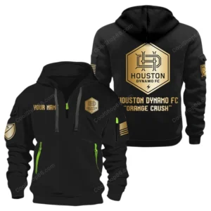 Houston Dynamo MLS Hoodie Half Zip, All Over Print Hoodie For Houston Dynamo Fan MLS03061125805 - Black