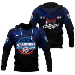 Oklahoma City Thunder 3D Hoodie Champions NBA 2025 NBA105062625704