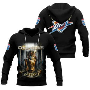Oklahoma City Thunder 3D Hoodie Champions NBA 2025 NBA105062625705