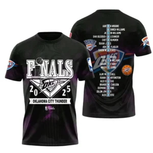 Oklahoma City Thunder 3D T-Shirt Champions NBA 2025 NBA105062625751