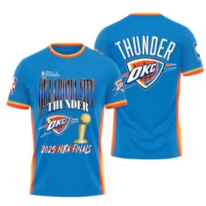 Oklahoma City Thunder 3D T-Shirt Champions NBA 2025 NBA105062625752