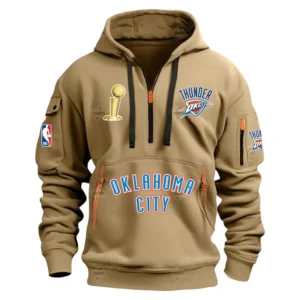 Oklahoma City Thunder Hoodie Half Zipper Champions NBA 2025 NBA106062625900 - Khaki