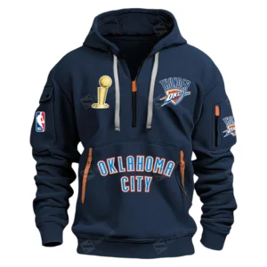 Oklahoma City Thunder Hoodie Half Zipper Champions NBA 2025 NBA106062625900 - Navy