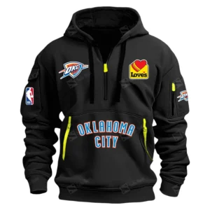 Oklahoma City Thunder Hoodie Half Zipper Champions NBA 2025 NBA106062625902 - Black