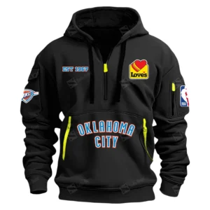 Oklahoma City Thunder Hoodie Half Zipper Champions NBA 2025 NBA106062625903 - Black